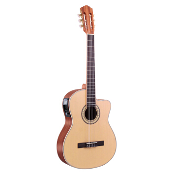MantinSmith 39寸クラッシーエレクトリック木吉男女新米入門ナイロン弦初心者ギター無料印字品は305元の木の角が欠けています。古典的な電気ボックスです。