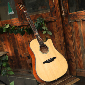 規格品のアブラハムギターの星語の願い1.0面のシングルボードのギターの初心者入門のアコスキーのスティッチ41インチ40インチの電気ボックスの琴のアブラハムの全シングルギターの星語の願い2.0元の音D樽型